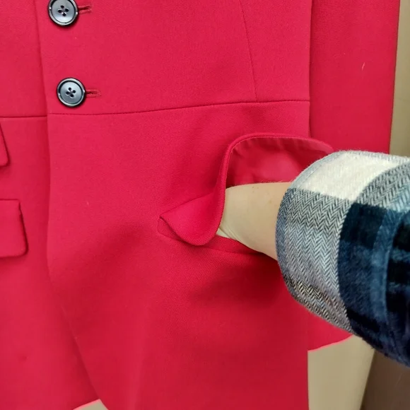 Ralph Lauren Collection Purple Label Red Single Breasted Equestrian Blazer